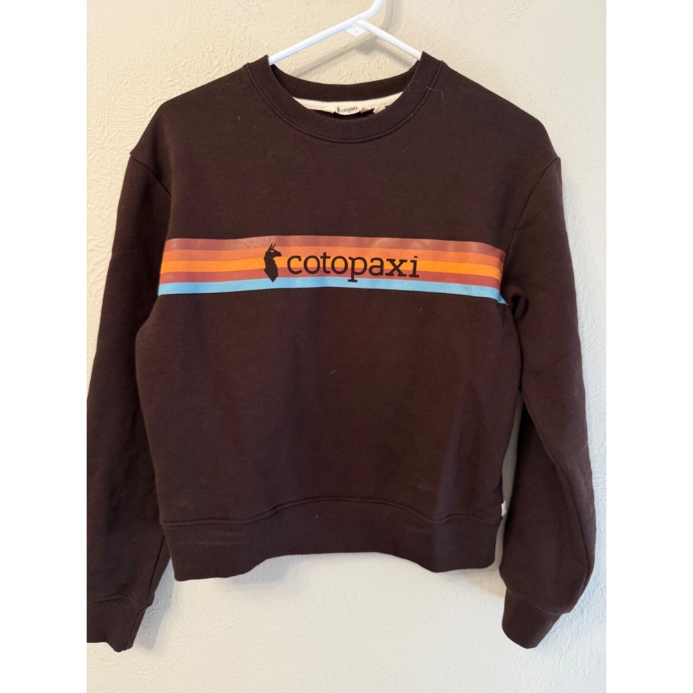 Cotopaxi Crew Neck Long Sleeve Sweatshirt size XS Organic Cotton Brown
